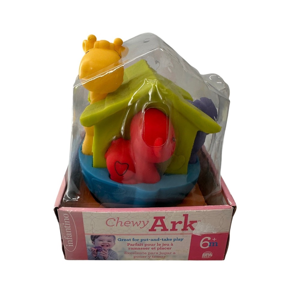 Infantino Chewy Ark Baby Toy Animal Pals Noahs Ark 6m+ Vintage Kids Toy BPA Free